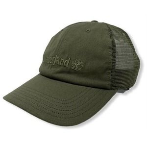 Timberland Men's Nature Embroidered Logo Mesh Trucker Hat Cap - Olive